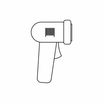 Barcode scanner icon, outline style 스톡 일러스트