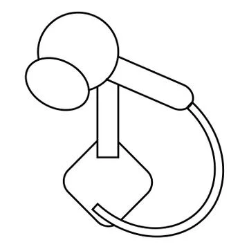 Barcode scanner icon, outline style Stockillustratie