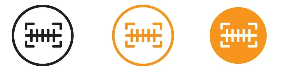 Barcode Scanner Icon Set Retail and Inventory Management Symbols for Business Stock Illustration
