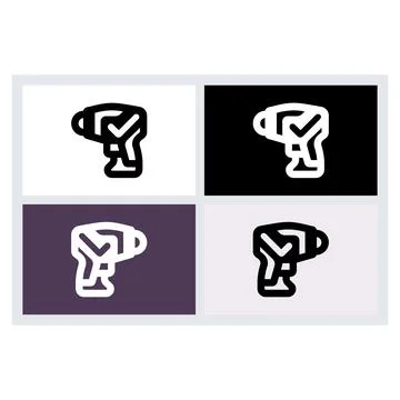 Barcode Scanner Icon Set for Retail and Inventory Stock Illustration