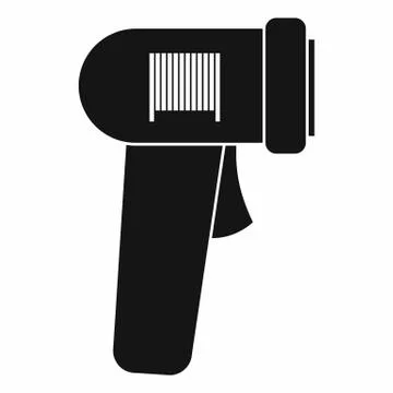 Barcode scanner icon, simple style Illustrazione stock