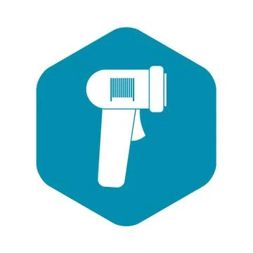Barcode scanner icon, simple style Illustrazione stock
