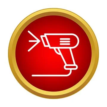 Barcode scanner icon symbol for retail inventory management Stock Illustration