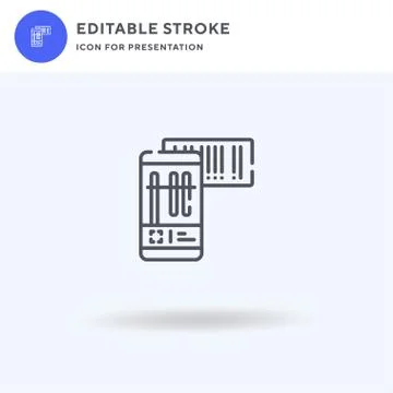 Barcode Scanner icon vector, filled flat sign, solid pictogram isolated on wh Illustrazione stock