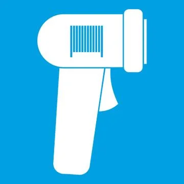 Barcode scanner icon white Stock-Illustration