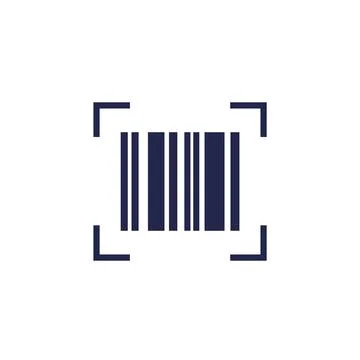 Barcode scanner icon on white Stock Illustration