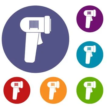 Barcode scanner icons set Stock-Illustration