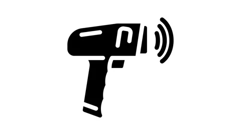 Barcode scanner industry 3 glyph icon animation Stock Footage 326735104