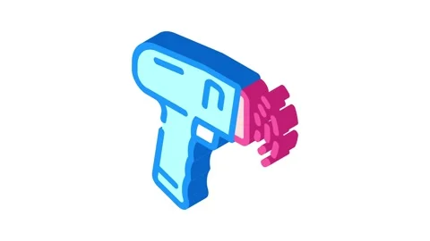 Barcode scanner industry 3 isometric icon animation Stock Footage 327280311