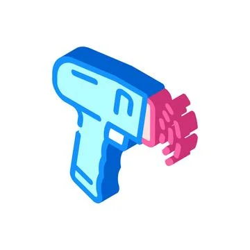 Barcode scanner industry 3 isometric icon vector illustration Illustrazione stock