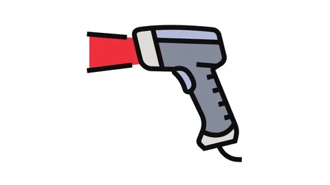 Barcode scanner industry color icon animation Stock Footage 326108068