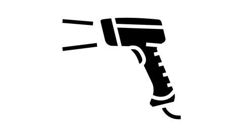 Barcode scanner industry glyph icon animation Stock Footage 326145368
