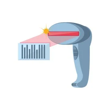 Barcode scanner isolated icon Illustrazione stock