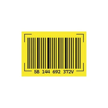 Barcode scanner label template design vector Illustrazione stock