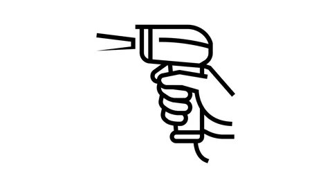 Barcode scanner line icon animation Stock Footage 157268813