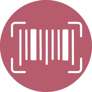 Barcode Scanner Line Icon Isolated Graphic Stock Illustration