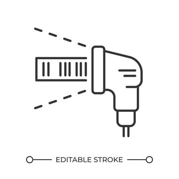 Barcode scanner linear icon Stock Illustration