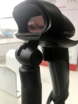 Barcode scanner logistic industry warehouse factory technology laser. Scannin Stock Photos