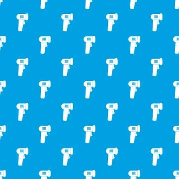 Barcode scanner pattern seamless blue Illustrazione stock