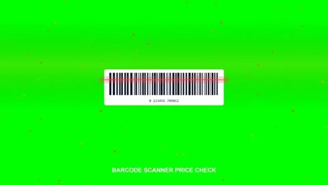 Barcode Scanner Price Reveal Digital Motion Graphic Animation Stock Footage 341649129
