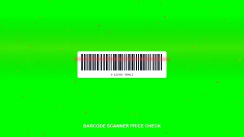 Barcode Scanner Price Reveal Digital Motion Graphic Animation Stock Footage 341652249