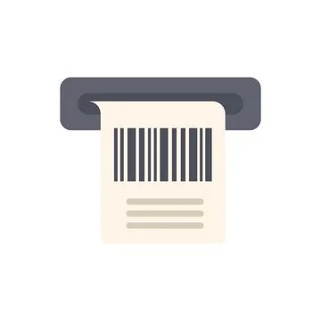Barcode scanner printing receipt with barcode information Stock Illustration