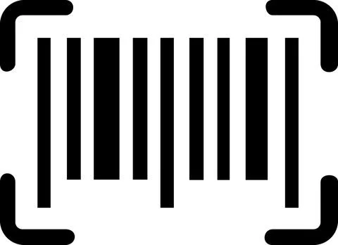 Barcode scanner product identification interface icon Stock Illustration