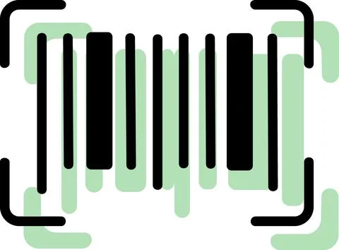 Barcode scanner for product information reading 스톡 일러스트