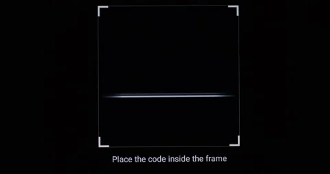 Barcode scanner, QR code. Isolated on black background. Stock Footage 163702217