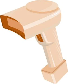 Barcode scanner reader retro. Stock Illustration