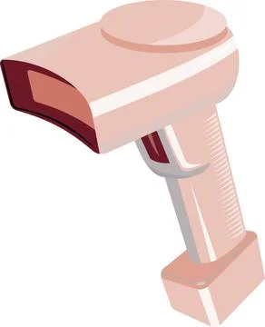 Barcode Scanner Reader Retro Illustration of a barcode bar-code scanner re... Stock Photos