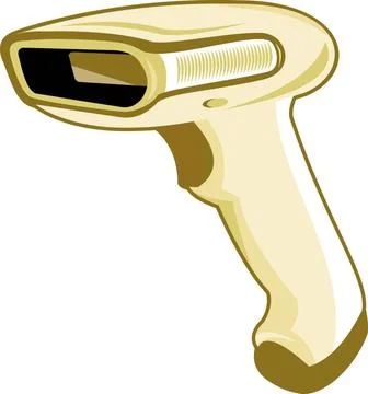 Barcode Scanner Reader Retro Illustration of a barcode bar-code scanner re... Photos
