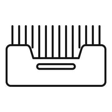 Barcode scanner reading a barcode icon outline Stock-Illustration