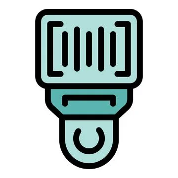 Barcode scanner reading a product code with laser technology Illustrazione stock