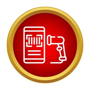 Barcode scanner reading product information from phone screen Stock-Illustration