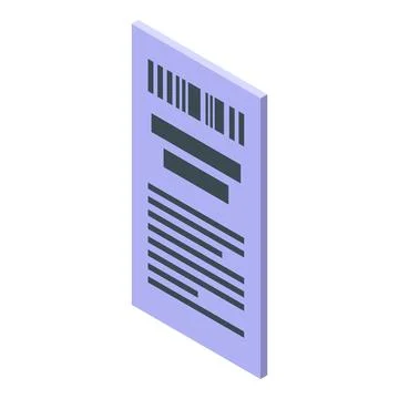 Barcode scanner reading retail store receipt showing purchase Stock Illustration