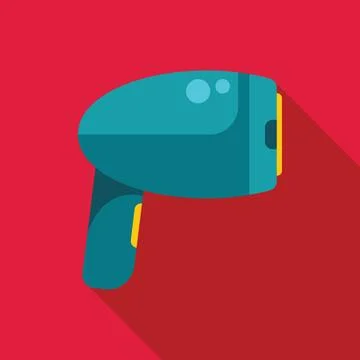 Barcode scanner scanning bar code using laser beam flat design icon イラスト素材