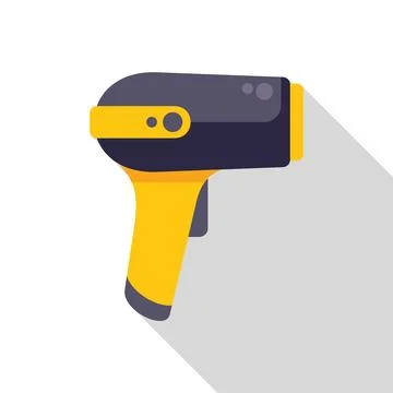 Barcode scanner scanning a barcode flat design illustration Stock-Illustration