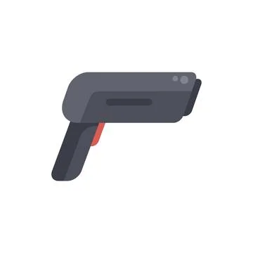 Barcode scanner scanning a barcode icon illustration Stock Illustration