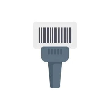 Barcode scanner scanning a barcode icon illustration イラスト素材