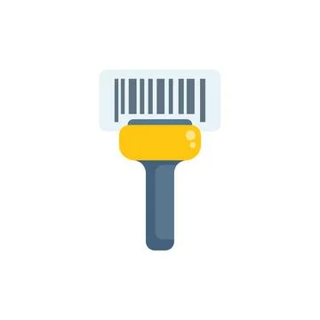 Barcode scanner scanning a barcode icon illustration Stock-Illustration