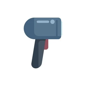Barcode scanner scanning code for inventory tracking Illustrazione stock