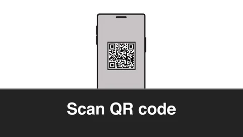 Barcode Scanner Scanning Product Code animation. Scan QR code to Mobile Phone co Stock Footage 316479316
