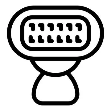 Barcode scanner scanning retail product code icon Stock Illustration