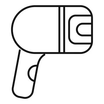 Barcode scanner scanning retail product icon vector outline Illustrazione stock