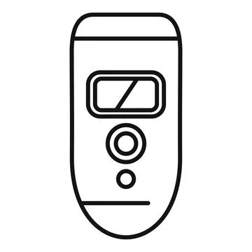 Barcode scanner showing scanning process icon outline vector Illustrazione stock