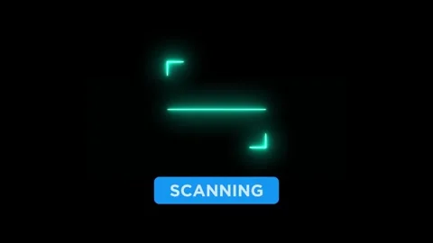 Barcode scanner sign template animation isolated on black background Stock Footage 321954396
