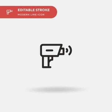 Barcode Scanner Simple vector icon. Illustration symbol design template for w Stock Illustration