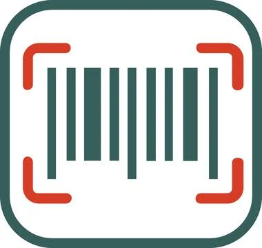 Barcode scanner symbol for retail inventory Stockillustratie