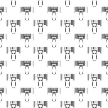Barcode Scanner vector Bar Code Scanning concept linear seamless pattern Illustrazione stock